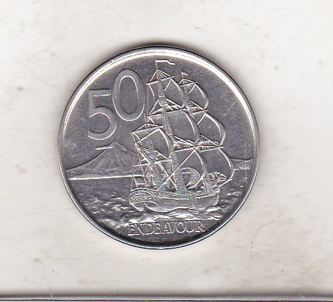 bnk mnd Noua Zeelanda 50 centi 2006 - corabie