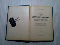 Studii de DREPT CIVIL COMPARAT - George P. Docan - Curierul judiciar, 1926 foto