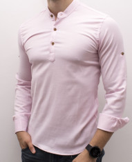 Camasa roz tunica - camasa tunica camasa slim fit camasa ocazie cod 180 foto