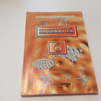 MATEMATICA MANUAL PENTRU CLASA A VI-A - George Turcitu, Constantin Basarab foto