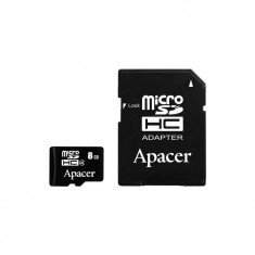 Card APACER microSDHC 8GB Clasa 4 cu adaptor SD foto