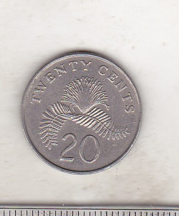 bnk mnd Singapore 20 cents 1987