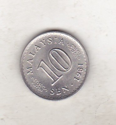 bnk mnd Malaezia Malaysia 10 sen 1981 foto