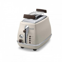 Prajitor de paine Delonghi CTOV 2103.BG Icona Vintage 900W Bej foto