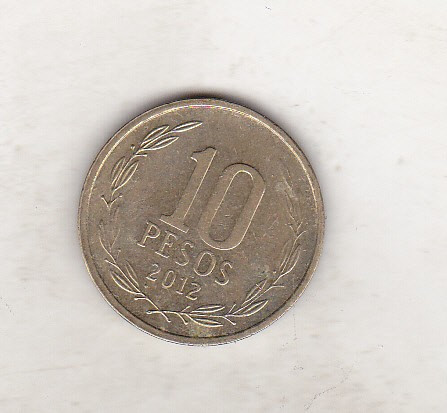 bnk mnd Chile 10 pesos 2012