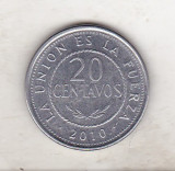Bnk mnd Bolivia 20 centavos 2010, America Centrala si de Sud