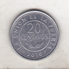 bnk mnd Bolivia 20 centavos 2010