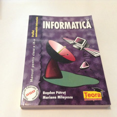 INFORMATICA CLASA A IX A , PROFIL MATEMATICA INFORMATICA , BOGDAN PATRUT-RF13/3