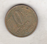 Bnk mnd Brazilia 10 centavos 1998 unc , personalitati, America Centrala si de Sud