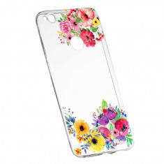 Husa Silicon, Transparent, Slim, Flower, Xiaomi Redmi 3S / 3S Pro foto