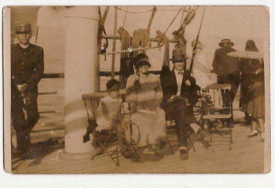 fotografie vaporul Principesa Maria de pe punte 1930 foto
