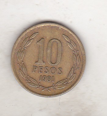 bnk mnd Chile 10 pesos 1981