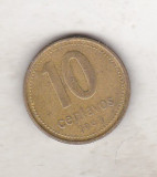 Bnk mnd Argentina 10 centavos 1993, America Centrala si de Sud