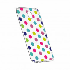 Husa Silicon, Transparent, Slim, Dots Color, Xiaomi Mi4 foto