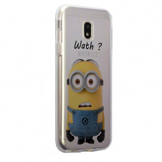 Husa Silicon, Transparent, Slim, Minion Whaaat?, Xiaomi Mi4 foto