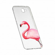 Husa Silicon, Transparent, Slim, Flamingo, Xiaomi MAX 2 foto