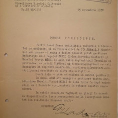 Adresa Ateneu, cultul personalitatii Carol II, 1938, strajeri, semnat olografe