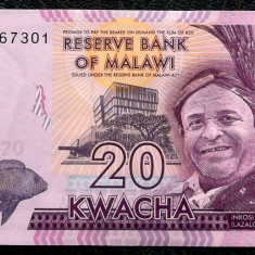 Malawi 20 Kwacha 2016 UNC necirculata **