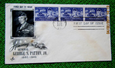 Honoring General GEORGE S. PATTON JR. 1885-1945. Comemorare 1953.FDC. foto
