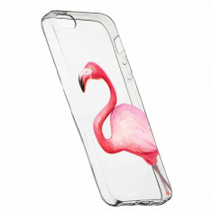 Husa Silicon, Transparent, Slim, Flamingo, Xiaomi Mi5 foto