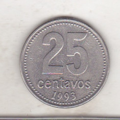 bnk mnd Argentina 25 centavos 1993 vf