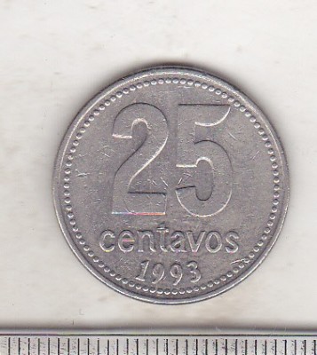 bnk mnd Argentina 25 centavos 1993 vf foto