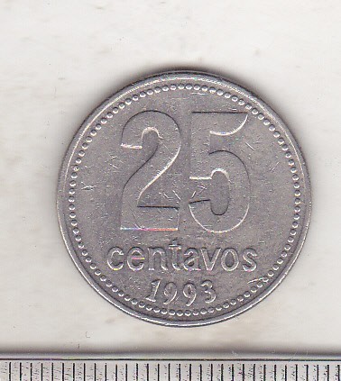 bnk mnd Argentina 25 centavos 1993 vf