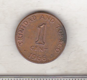 bnk mnd Trinidad Tobago 1 cent 1966 foto