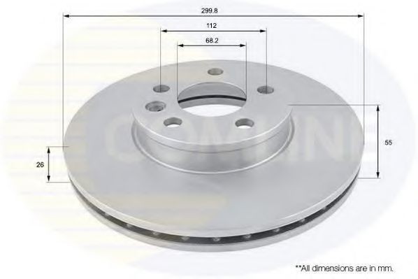 Disc frana VW TRANSPORTER IV bus (70XB, 70XC, 7DB, 7DW, 7DK) (1990 - 2003) COMLINE ADC1430V foto mare Disc frana VW TRANSPORTER IV bus (70XB, 70XC, 7DB, 7DW, 7DK) (1990 - 2003) COMLINE ADC1430V foto mare