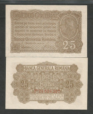 ROMANIA BGR 25 BANI 1917 [1] P-M1b ( serie 8 cifre ) UNC foto
