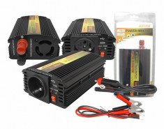 Invertor de tensiune, 12V - 220V AC, 300W, cu USB - 201063 foto