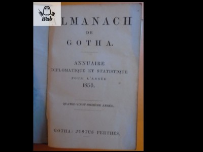 Almanach de Gotha 1854 foto