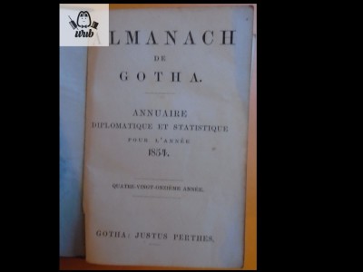 Almanach de Gotha 1854 foto