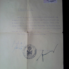 Prefectura jud. Trei Scaune, Sf. Gheorghe 1946, certificat cu semnatura prefect