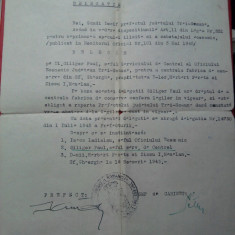 Jud. Trei Scaune, Sf. Gheorghe delegatie semnata prefect Gaudi Iosif, anul 1945