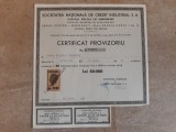 ACTIUNI - SOC. NATIONALA CREDIT INDUSTRIAL - CERTIF. PROVIZ. - 50000 LEI - 1947