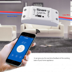 sonoff priza 220V wifi wireless itead controlata la distanta androi ios iphone foto