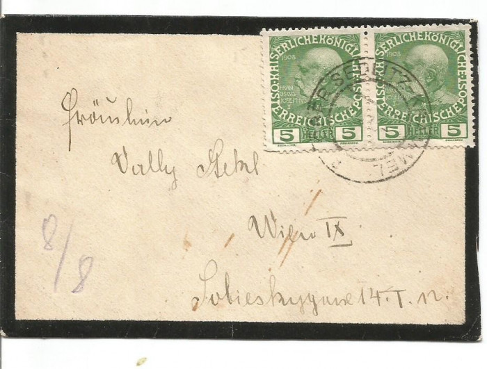 (No5) plic -Austria -5 heller Franz Joseph 1908