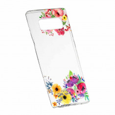 Husa Silicon, Transparent, Slim, Flower, LG V30 foto