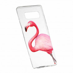 Husa Silicon, Transparent, Slim, Flamingo, LG V30 foto