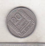 Bnk mnd Algeria 20 franci 1956 - colonie franceza, Africa