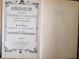 Machsor evreiesc interbelic, cu două stampile iudaica Libraria Hasefer 1924 Wien