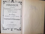 Machsor evreiesc interbelic, cu două stampile iudaica Libraria Hasefer 1924 Wien