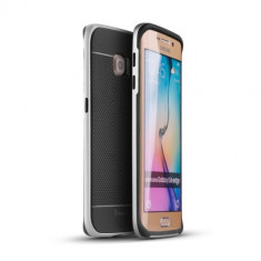 Husa + Bumper Hybrid Galaxy S6 Edge - iPaky Argintie foto