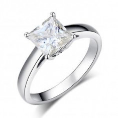 Inel Borealy Aur Alb 14 K Engagement Moissanite Diamond foto