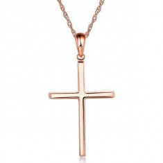 Pandantiv Borealy Aur Roz 14 K Plain Cross foto