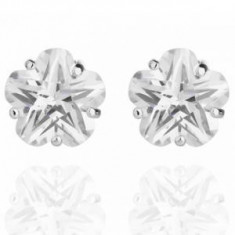 Cercei Borealy Sapphire Studs Flower Cut foto