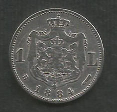 ROMANIA 1 LEU 1884 [1] Argint 835 / 1000 , livrare in cartonas foto