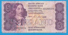 (1) BANCNOTA AFRICA DE SUD - 5 RAND foto