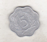 Bnk mnd East Caribbean States 5 centi 1998, America Centrala si de Sud